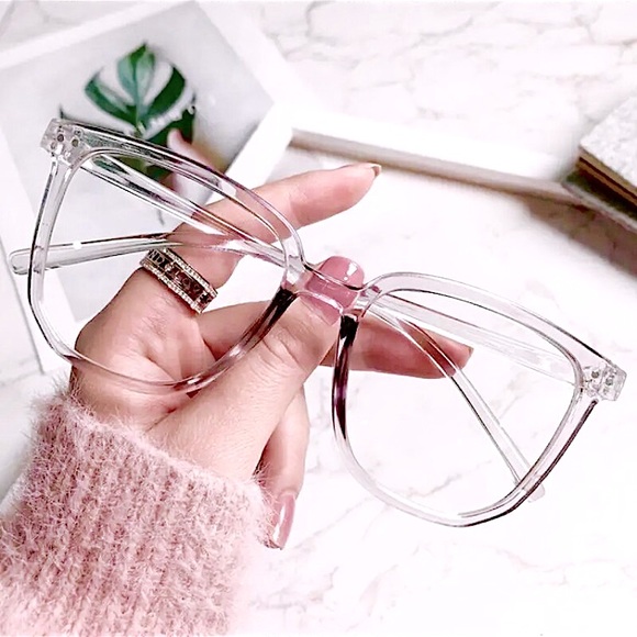 None Accessories - 🧡10/$45🧡NEW Clear Gray Rounded Square Frame Glasses